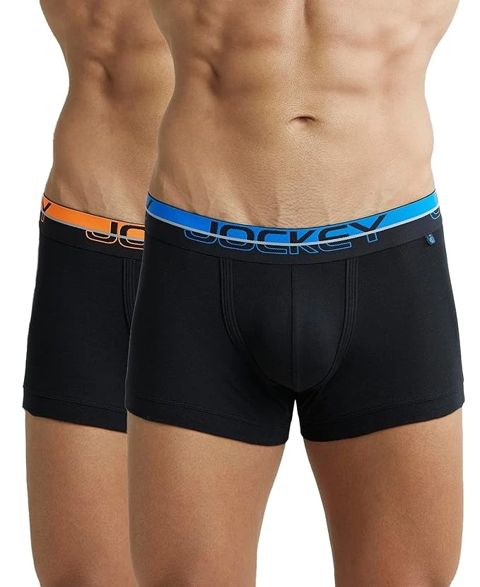 Jockey FP03 Men's Super Combed Cotton Rib Solid Trunk with Ultrasoft Waistband (